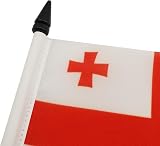 AZ FLAG Georgia Table Flag 5x8in 21x14 cm with Pole and Black Base view 4