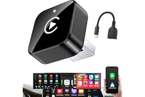 IGENJUN Wireless CarPlay Adapter 2025 Upgrade Mini Design, USB/USB-C Plug & Play Converts CarPlay to Wireless - Easy Use Fast Stable Connection Car Play for iPhone & Android