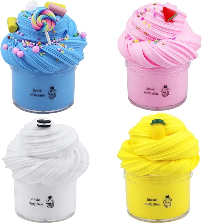 Hdanyiyi DIY Fluffy Slime Kinder Spielzeug Kristall