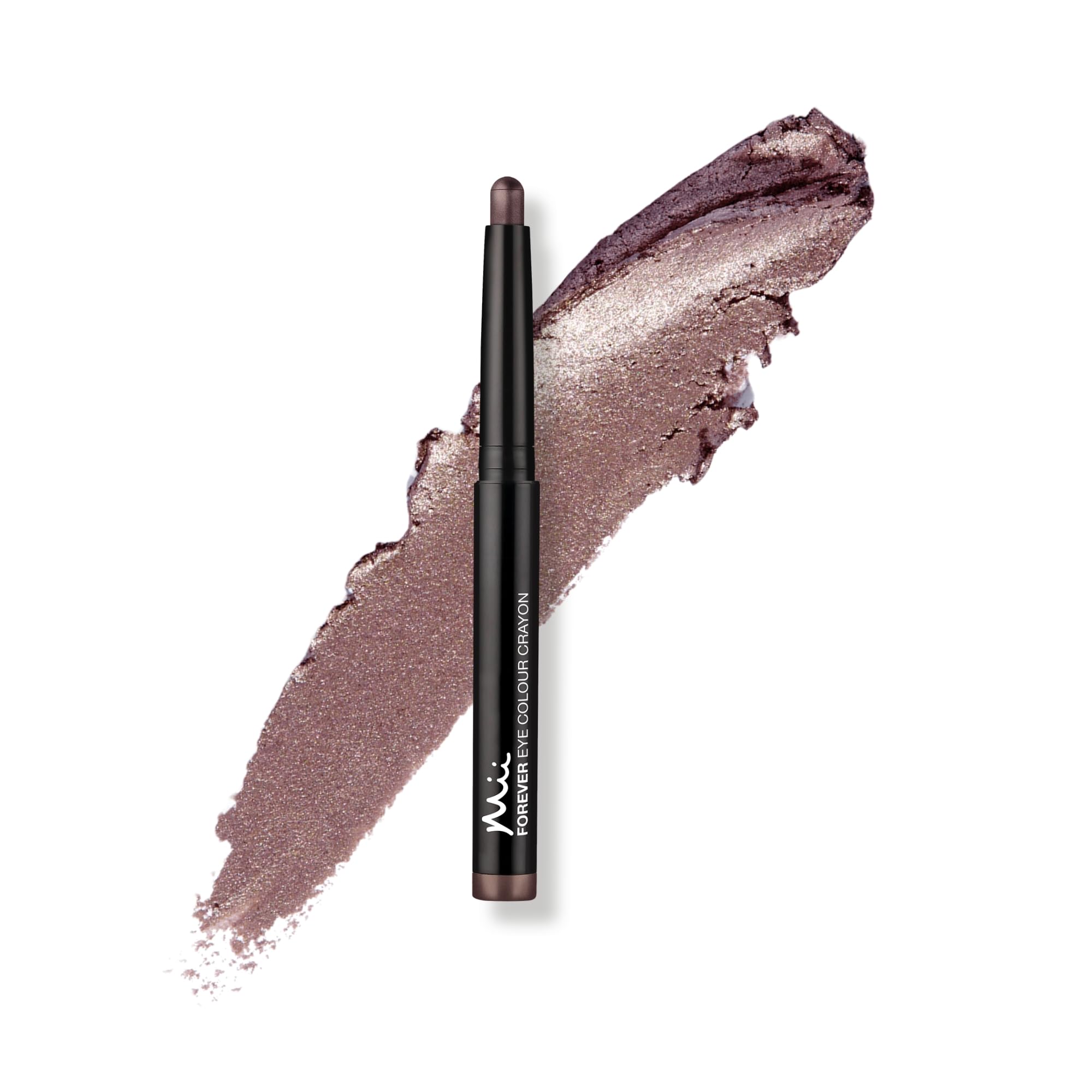 Mii Cosmetics Forever Eye Colour Crayon | Long-Lasting Cream Eyeshadow Stick | Highly Pigmented & Crease-Resistant | Multipurpose to Shape, Define, & Line Eyes | Mauve with Rose Shimmer | Rose Gold
