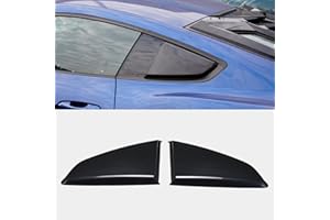 HAKA TOUGH Rear Window Louvers for Ford Mustang 2015-2022, Side Windshield Scoop Cover Sun Shade Accessories, Solid Black, Left Driver and Right Passenger, 2PCS