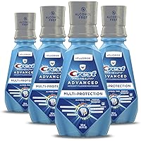 Crest Pro Health Advanced Multi-Protection Mouthwash, Alcohol Free, Extra Deep Clean Fresh Mint, 500 mL (16.9 Fl Oz), Pack of