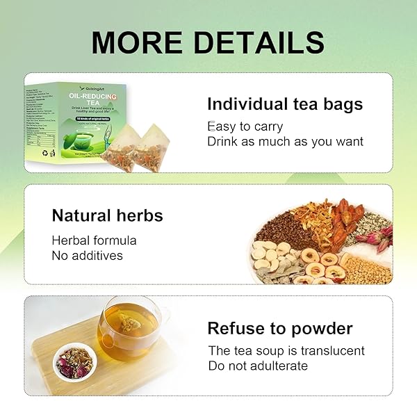 OIL-REDUCING & LIVER CLEANSING HERBAL TEA – 10 PREMIUM HERBS BLEND WITH WINTER MELON, LOTUS LEAF & GREEN TEA FOR CHRISTMAS DETOX & DIGESTIVE WELLNESS