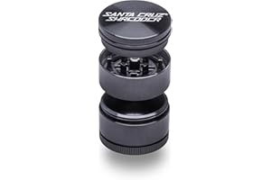 Santa Cruz Shredder Metal Herb Grinder Knurled Top for Stronger Grip 3 Piece Small 1.7" (Grey)