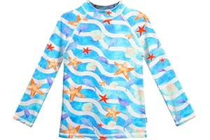 Long Sleeve Rashguard for Girls with UPF 50+ Sun Protection | White by City Threads