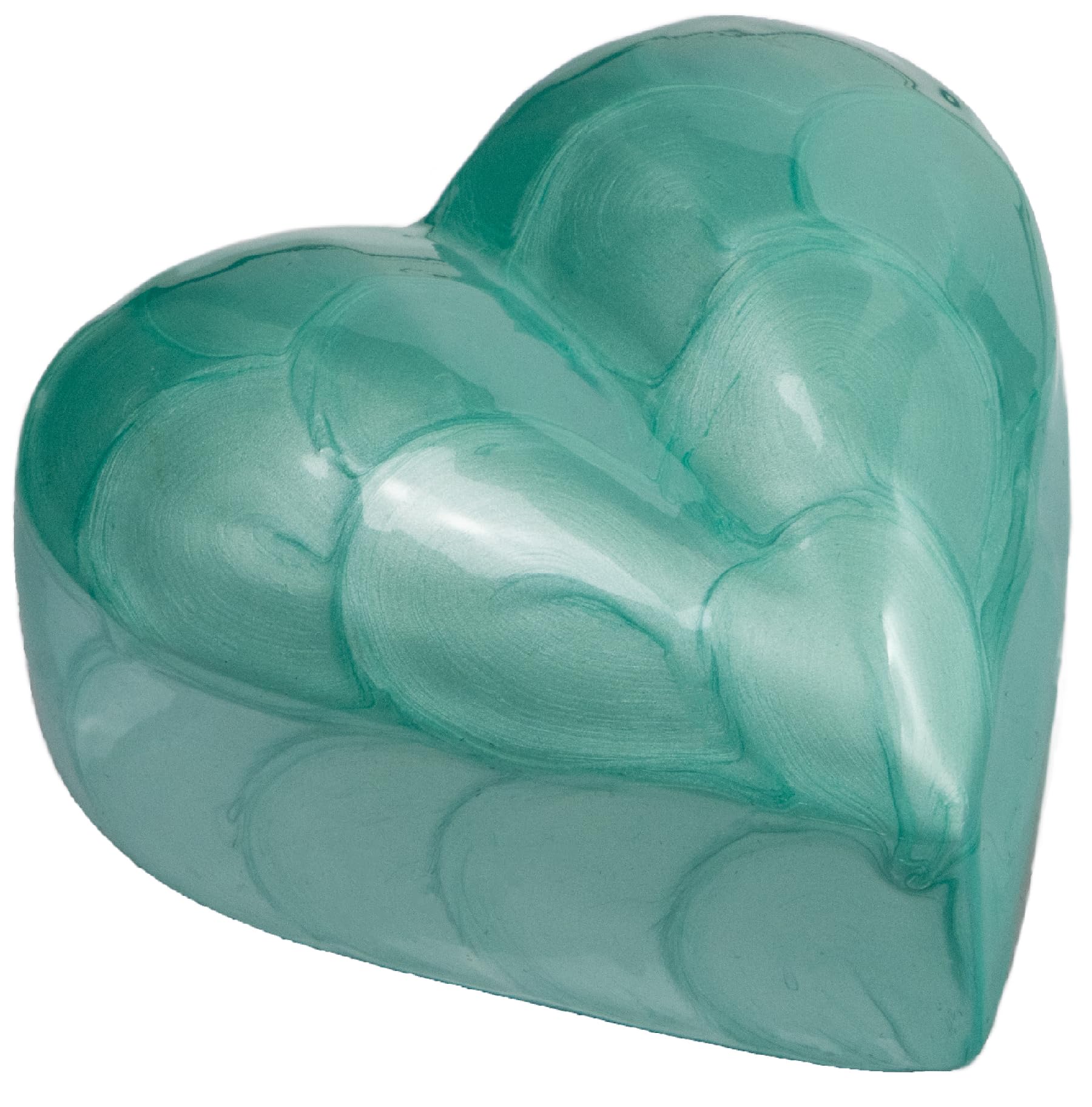 Royal Rapture Urn for Ashes Funeral Cremation Memorial Keepsake Heart Love Urns decorative Alloy (Green, 3") RHM01-05