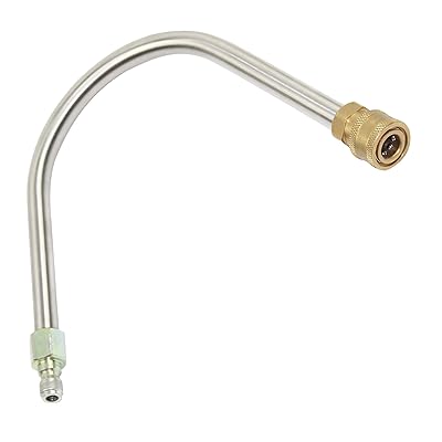 Twinkle Star Gutter Cleaner Attachment for Pressure Washer, Coupled with 1/4" Brass Quick Coupler x 1/4" Plug, 4000 PSI