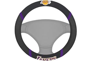 Fanmats 14795 NBA Los Angeles Lakers Polyester Steering Wheel Cover 15"x15"