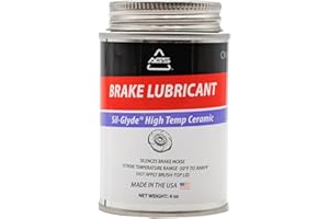 AGS Automotive Solutions Brush Top Can Ceramic-Glyde Silicone Brake Lubricant, 4oz, Compatible with Ceramic and Metallic Brake Pads, Noise Reduction Technology