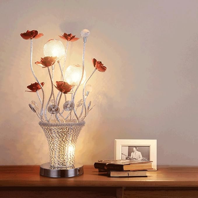 european crystal table lamp rose