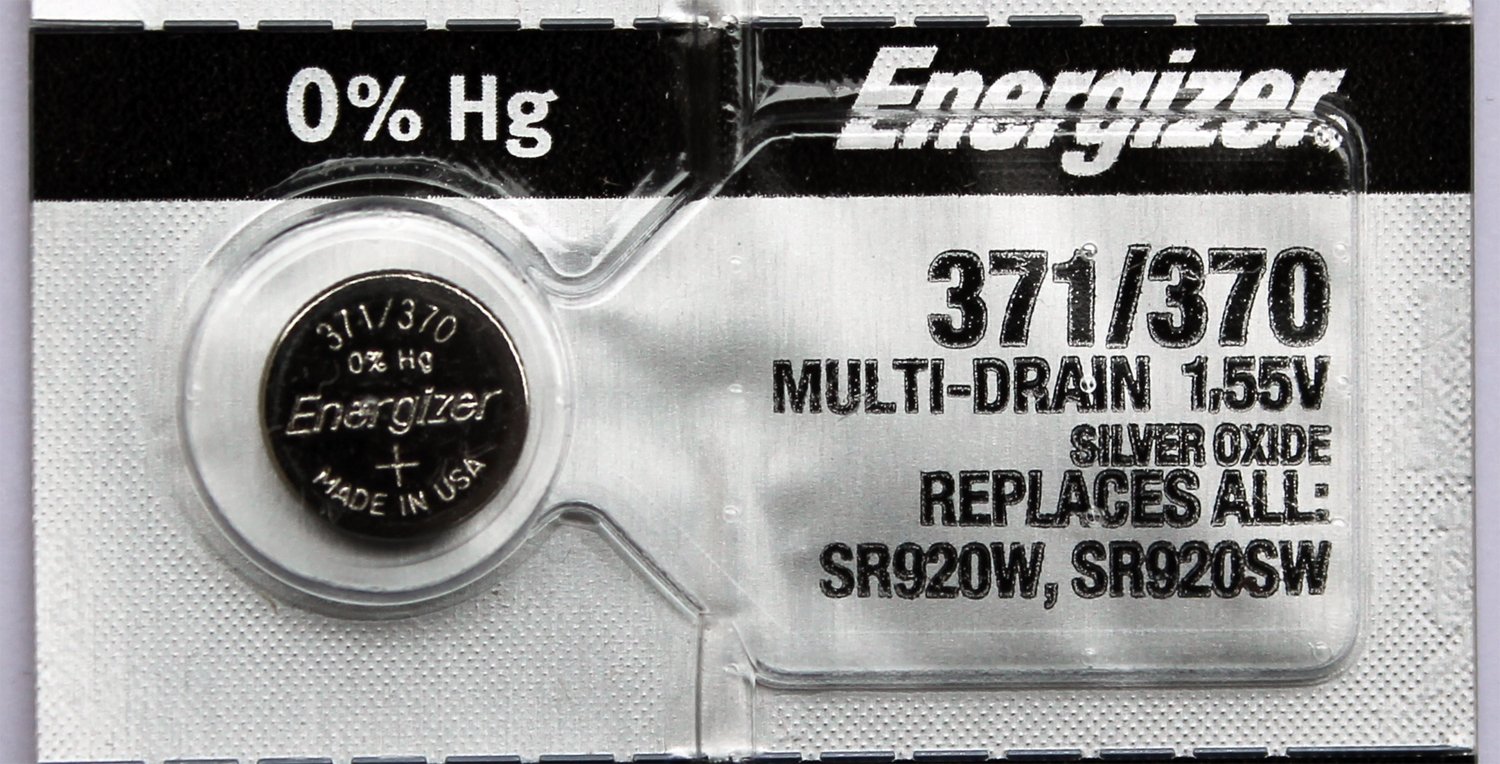 Energizer 370 Button Cell Silver Oxide SR920W Watch Battery Pack of 5