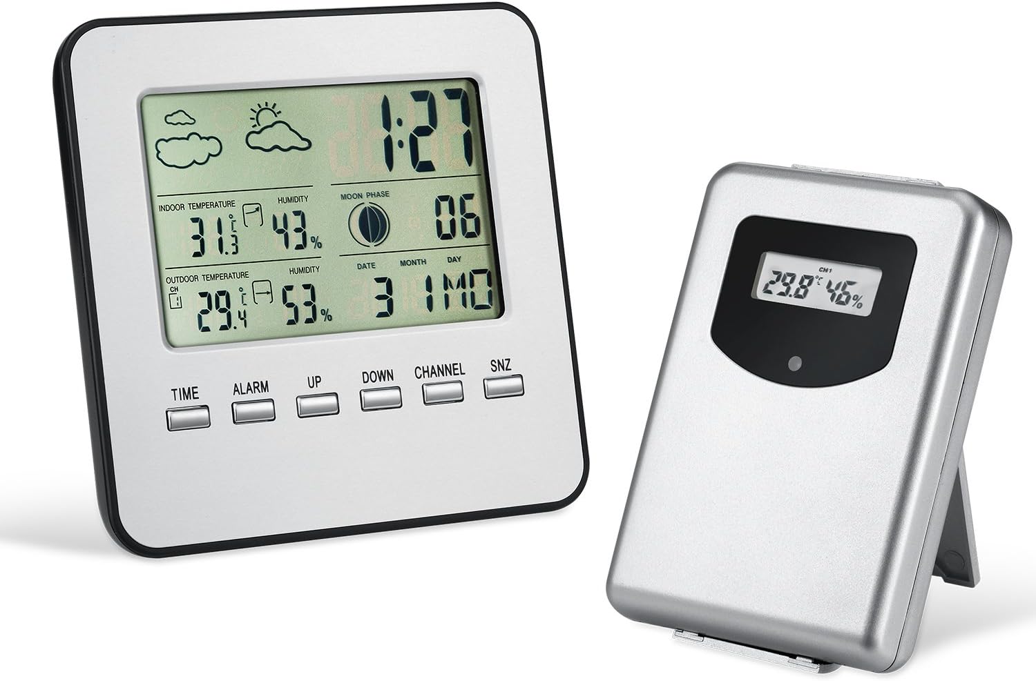 Wireless Weather Station, Amir® Indoor/Outdoor Wireless Digital Home
