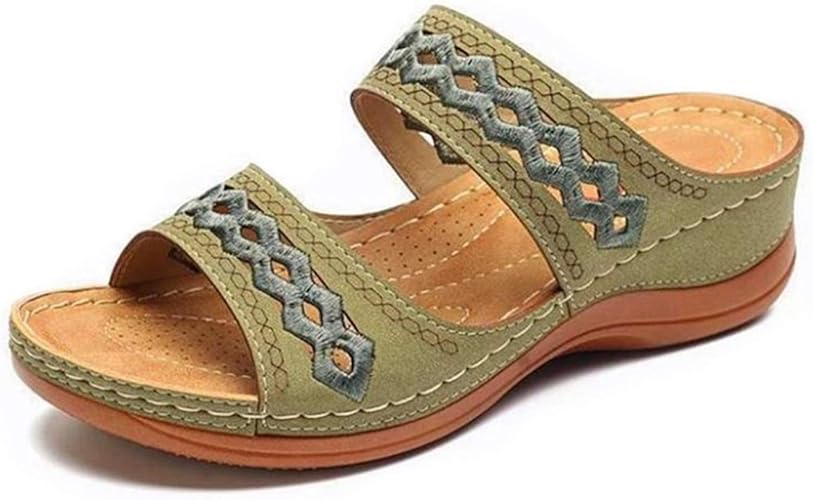 Amazon Yybo 厚底 サンダル レディース 歩きやすい ミュール ウェッジソール ウェッジ 大きいサイズ 靴 サボサンダル ヒール 4cm 4センチ ローヒール オープントゥ つっかけ 海辺 砂浜 休暇 温泉 前厚 プラットフォーム 春夏 Yybo ファッションサンダル