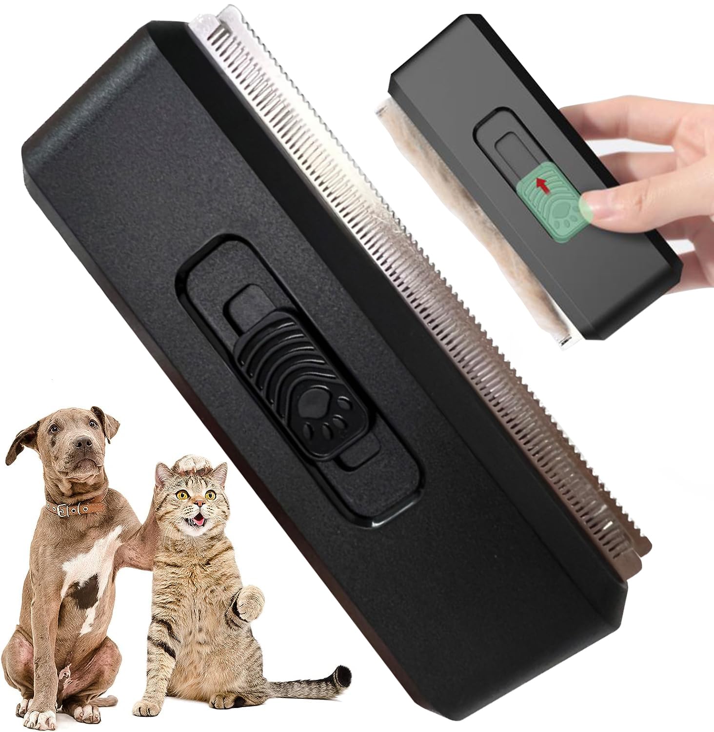 Mokeum Dog Comb, 2 in 1 Pet Grooming Comb, Pet Comb, Double Sided Grooming Comb and Hair Remover for Dog and Cat