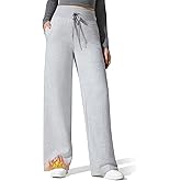 G4Free Flurrylux Women's Fleece Lined Wide Leg Sweatpants Drawstring Cotton Warm Lounge Pants