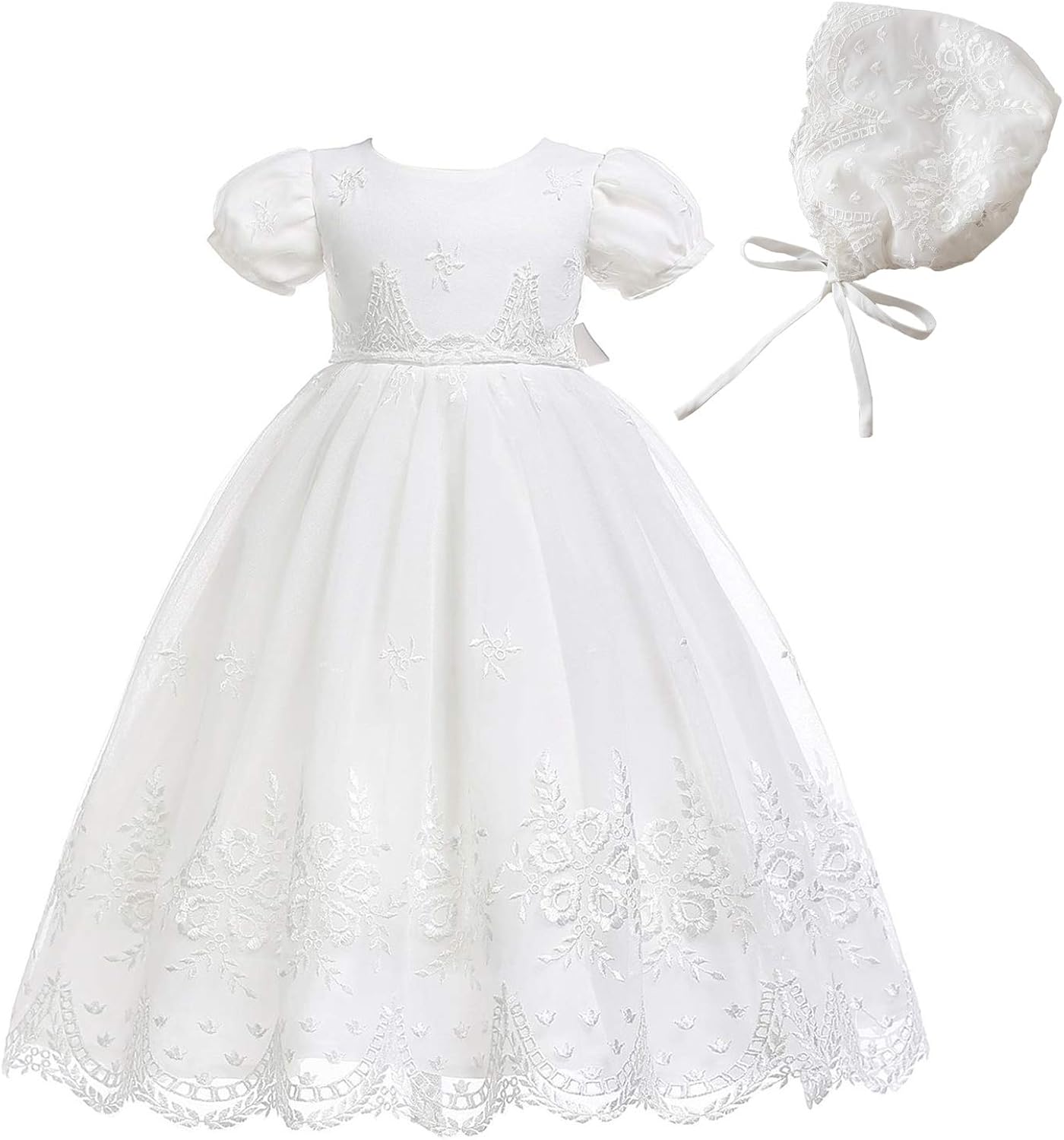 baby girl white christening cardigan