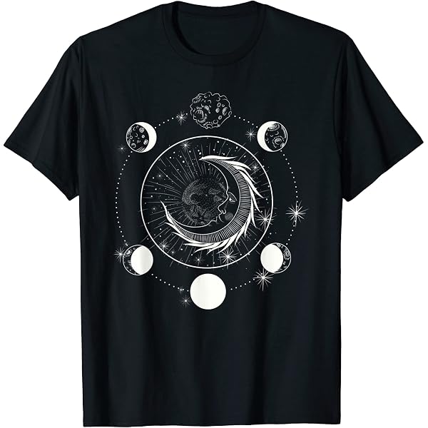 Amazon.com: Moon Phases Sun Celestial Galaxy Universe T-Shirt