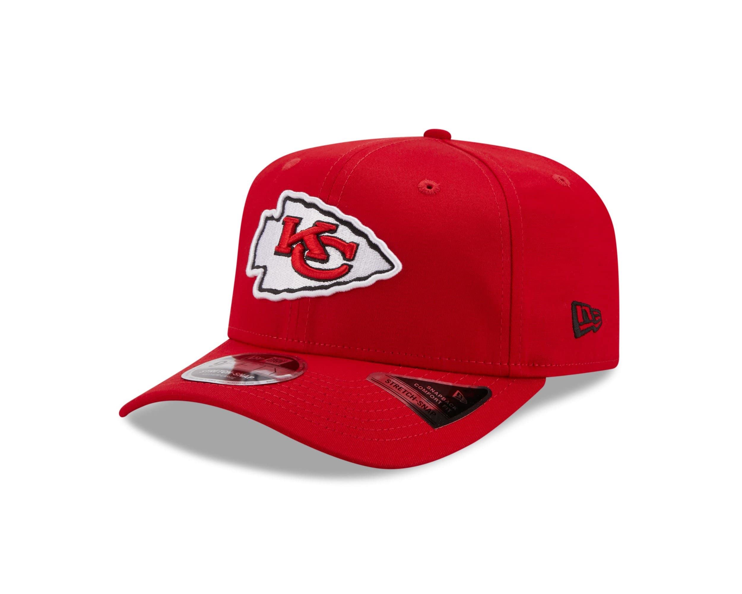 New Era Kansas City Chiefs NFL Team Colour Scarlet 9Fifty Stretch Snapback Cap - S-M (6 3/8-7 1/4)