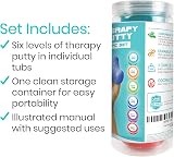 Vive Therapy Putty - 6 Count Hand Grip Strength, Stress Relief Tool view 7