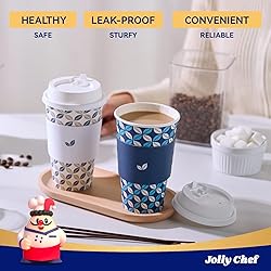 JOLLY CHEF 16 oz Coffee Cups with Lids 100