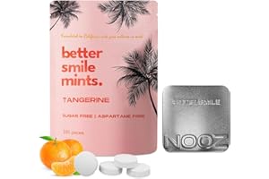 NOOZ Better Smile Mints - Oral Health Support & Fresh Breath Zesty Flavor | Sugar-Free, Aspartame-Free for Teeth & Gum Protection - No Artificial Flavors or Sweeteners -180 Mints Refill Bag