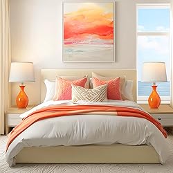 PARTPHONER Table Lamp Set of 2, Modern Ceramic
