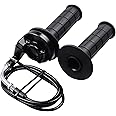 Royitay Twist Throttle Handle Grips,48" Bent Throttle Cable Replacement for 50 110 125 150 250cc Mb165 Mb200 Pit Dirt Bike Baja Warrior 200cc TaoTao Quad Honda XR200R Coleman CT200U Mini Bike Scooter