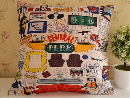 18 X18 Friends Central Perk Throw Pillow Sofa Pillowcase Cushion