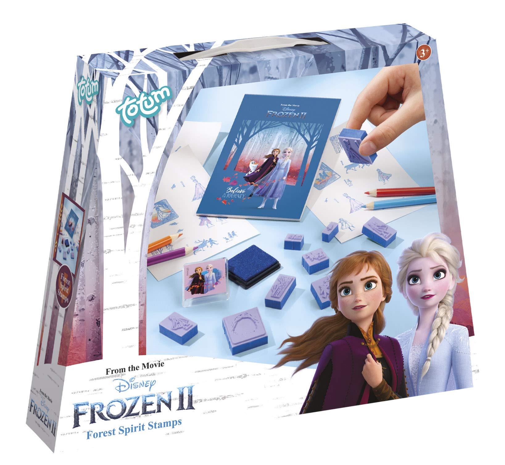TM Essentials 680678 Disney Frozen II Stamp Set with Assorted Stamps, Pens and Colouring Pad by Anna and Elsa Gift for Children, Multi-Colour