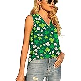 QUEZHU Women's Summer Sleeveless Chiffon Tank Tops Blouse Loose Casual V Neck Blouses Shirt