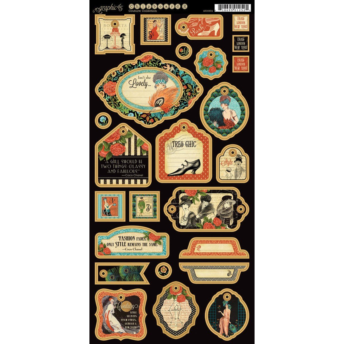 Couture Graphic 45 Chipboard 2