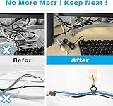 annex 72pcs Reusable Cable Ties Wire Organizers Hook Loop Organizer Adjustable view 3