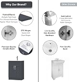 BELOFAY 500mm Floor Standing Vanity Unit with Basin Crawley Grey view 4