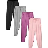 Resinta Girls' Dry-Fit Jogger Sweatpants Lounge Soft Athletic Performance Kids Joggers with Pockets & Drawstring