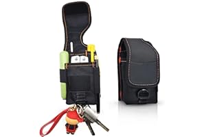 Men’s Multitool Holster Sheath with Clip,Multi-Pocket Belt Pouch for Leatherman Wave+/Signal, Tactical EDC Organizer for Camp