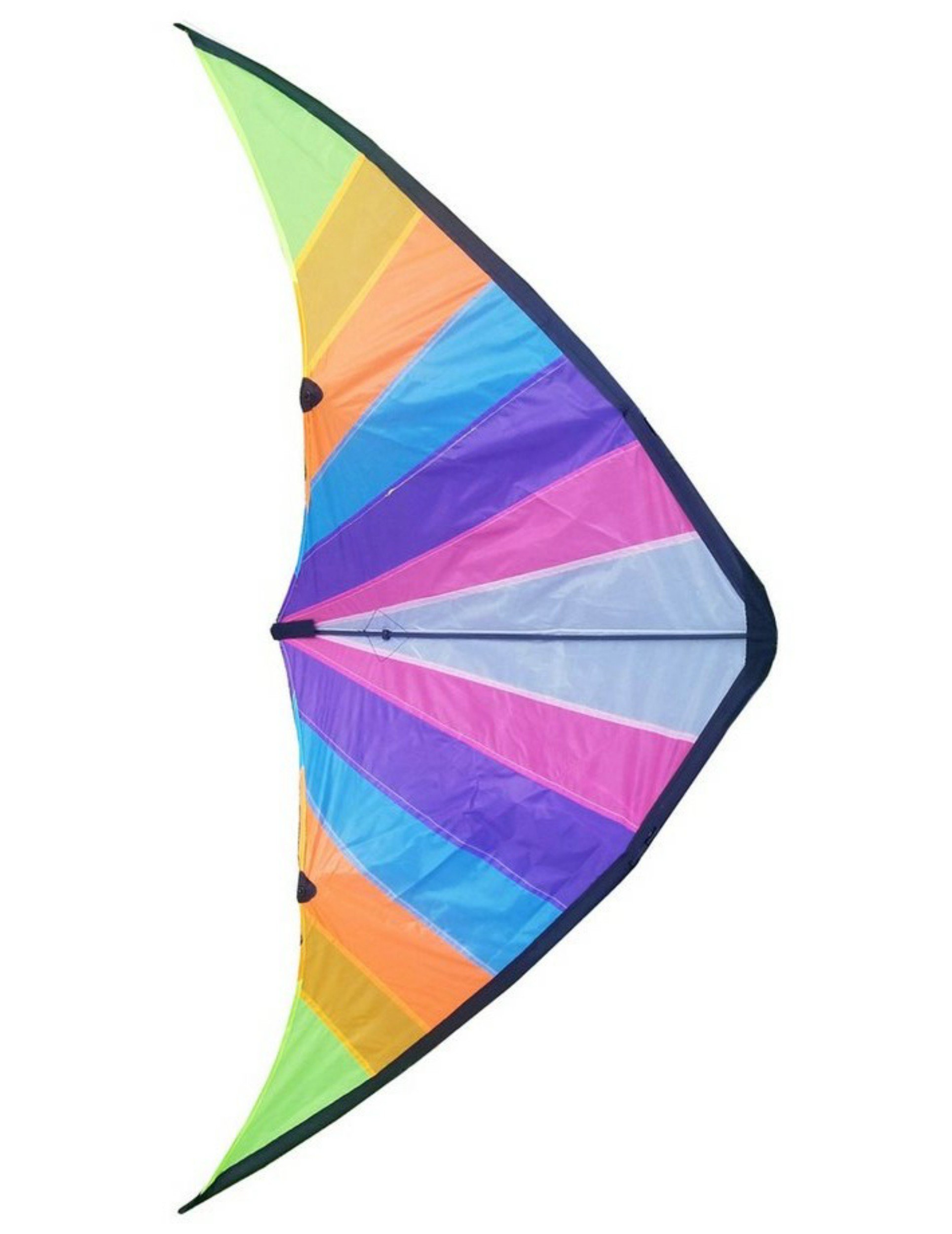Dual Line Stunt Kite for Beginners – 160 x 80 cm Easy-Fly Sport with Carbon Frame & Dual Control Handles – Colourful Outdoor Flyer for Beach, Park & Windy Days