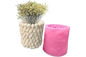ANKTILY Skull Succulent Flower Pot Silicone Mold Concrete Planter Vase Cement Mold Plaster Epoxy Resin Pen Brush/Candle Holder Polymer Clay Mould (B)