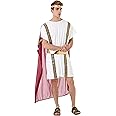 Roman Emperor Men's Halloween Costume - Julius Caesar & Greek Toga King Robe