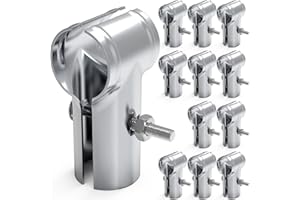 IRENPORU 12 Pcs End Rail T Clamps 1-3/8" x 1-3/8" for OD Pipe Chain Link Fence Panel Parts