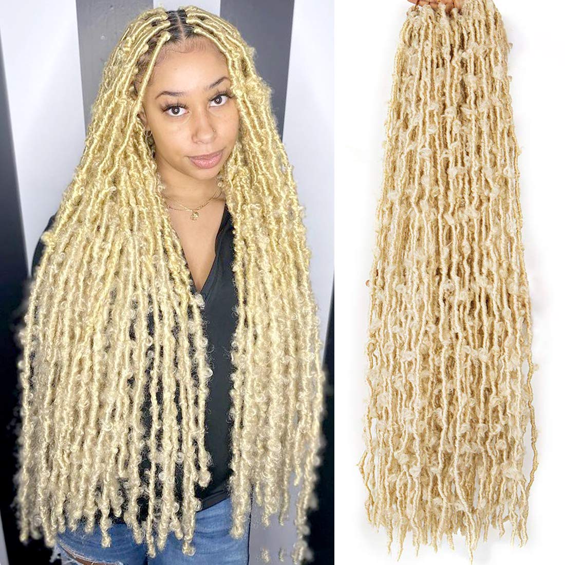 Buy Long Butterfly Locs Crochet Hair 6 Pack 24 Inch Soft Distressed ...