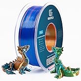 GEEETECH Silk PLA 3D Printer Filament 1.75mm, Silk Tri-Color PLA Filament 1KG(2.2lbs), Dimensional Accuracy +/- 0.02 mm, Multicolor Filament PLA Orange Blue Green
