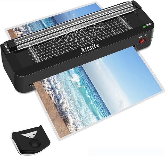 Aitsite Plastifieuse A4 A5 A6 Photo Machine A Plastifier Deux Rouleaux Avec 16 Pochettes De Plastification Pour Bureau Maison Ecole Etc Amazon Fr Fournitures De Bureau