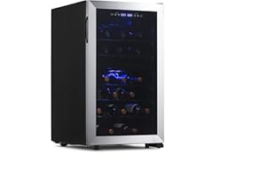 NewAir Freestanding 43 Bottle Dual Zone Compressor Wine Fridge in Stainless Steel, Adjustable Racks and Exterior Digital Thermostat
