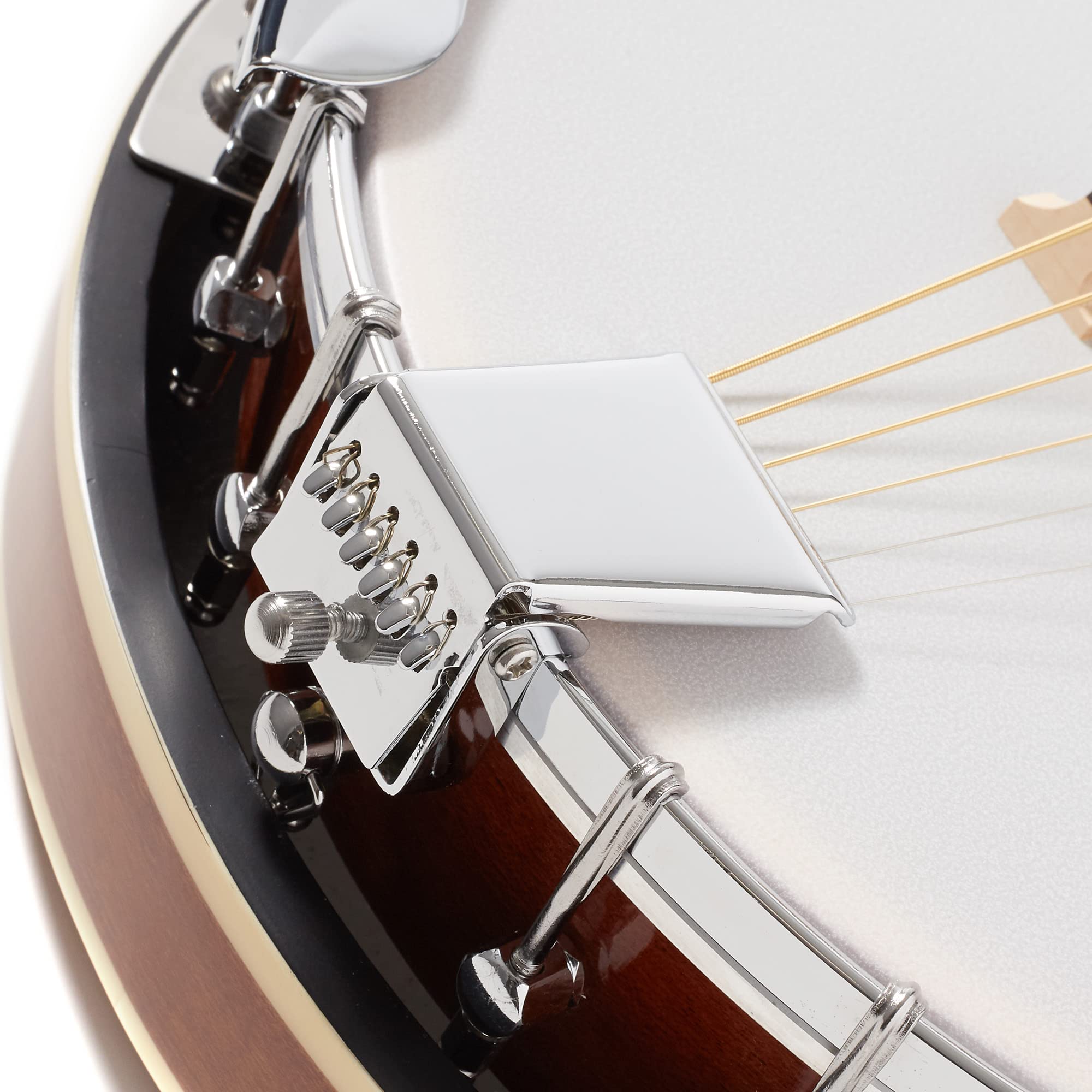 6-String Banjo Guitar with Closed Back Resonator and 24 Brackets