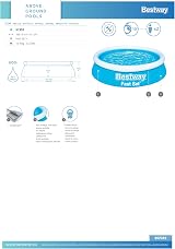 Bestway 6ft Fast Set Pool Above Ground Inflatable Pool 940L Blue view 6