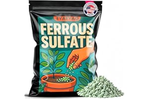 EYAEYAO Ferrous Sulfate Granules 20% Iron, Soil Acidifier for Lawns & Plants | Fast Greening for Grass, Turf, Shrubs, Trees, 