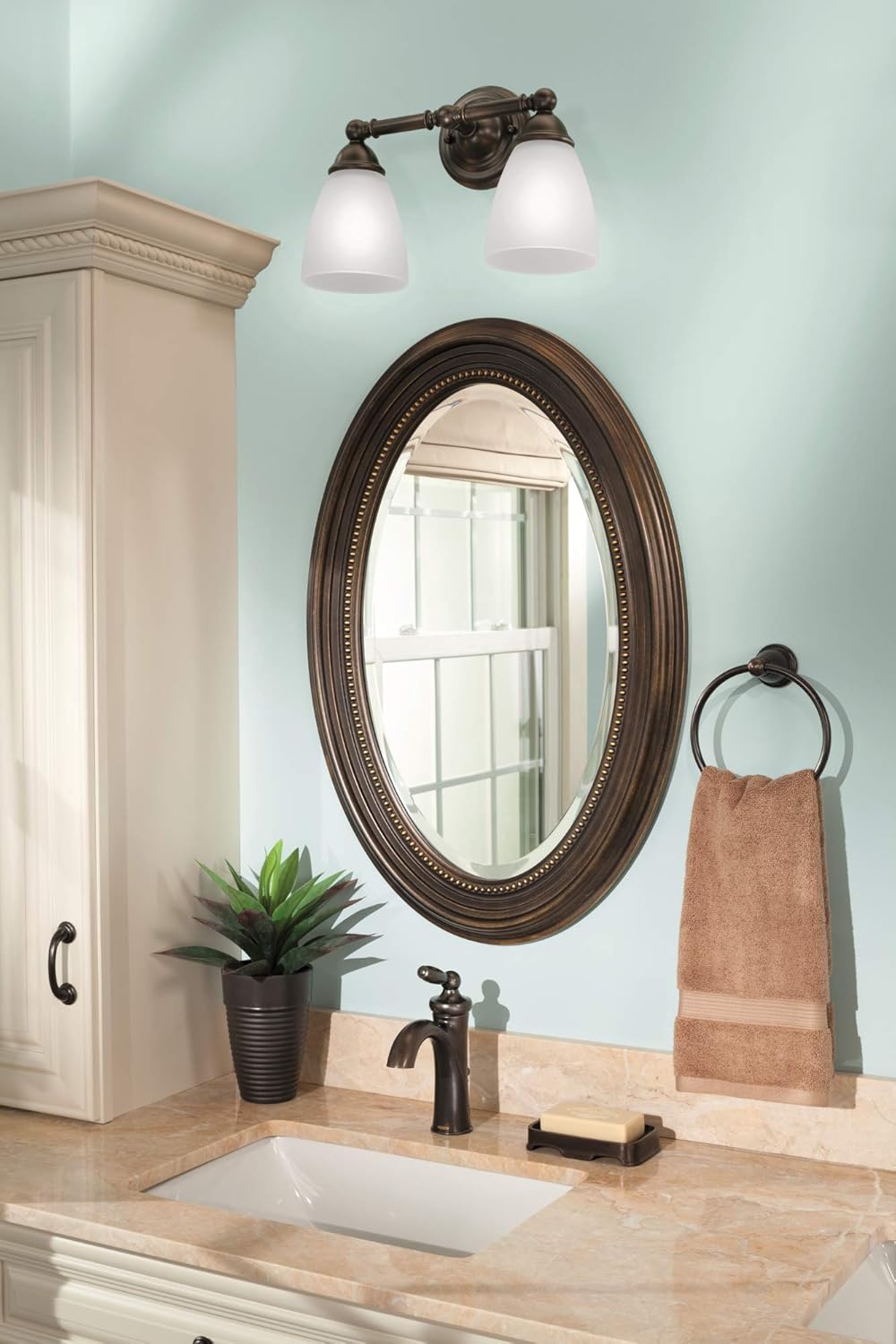 Brushed Nickel Moen YB2264BN Brantford Bath Lighting