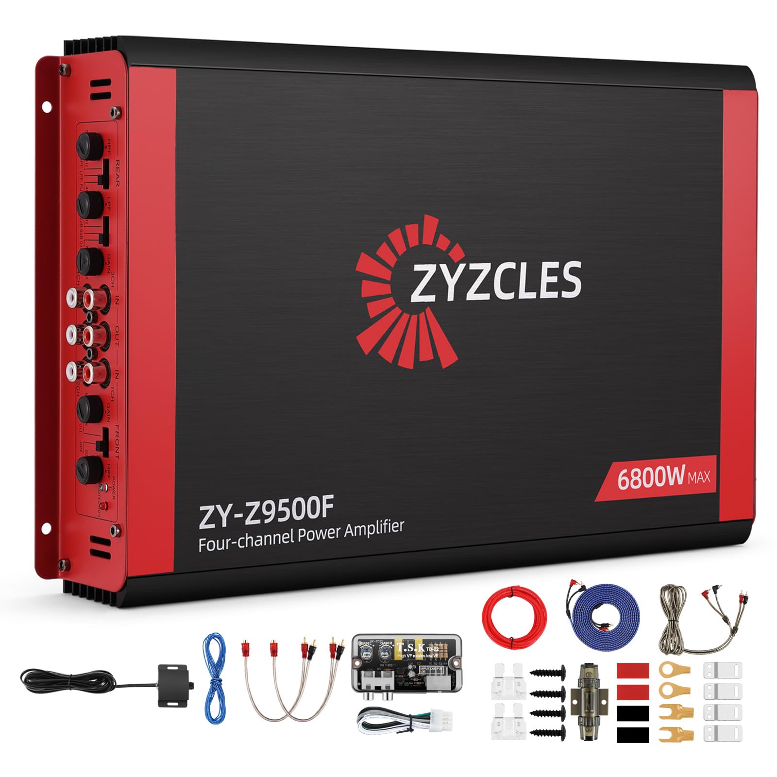 Photo 1 of 2026 Upgraded ZYZCLES 4-Channel High Power Car Amplifier, 6800W Max Power, 4X1700W RMS 2 Ohms 4 Channels 2 Bridged Channels(3400W), Class AB, Low Distortion - Unleash Studio-Quality Sound in Your Ride