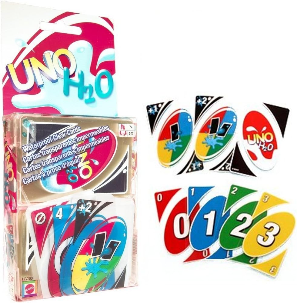 K-navi UNO H20 Card Game, Plastic Water-Proof