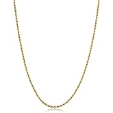 Kooljewelry Unisex Classic Rope Chain - 10k Gold Necklace for Men & Women, 1.8 mm